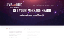 Tablet Screenshot of liveoutloudpr.com